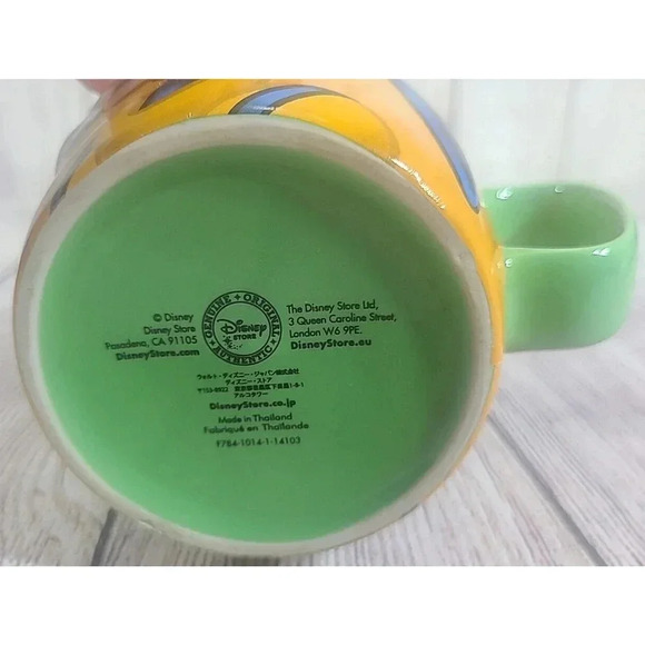 Disney Store 3D Raised Goofy Coffee Tea Mug Cup Green Orange Black 4.5" - Picture 6 of 6
